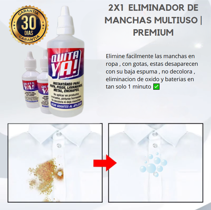 2X1 ELIMINADOR MANCHAS MULTIUSO | PREMIUM