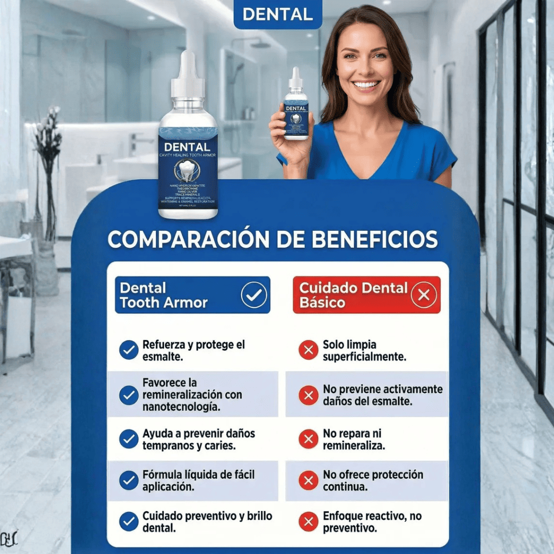 DENTAL FORTE | Restaurador Avanzado del Esmalte Dental 🦷 + Folleto informativo y modo de uso para tratamiento