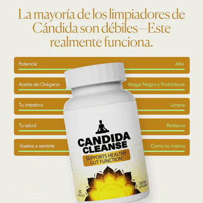 Candida Cleanse® – Fórmula Ayurvédica que Reduce Antojos, Hinchazón y Fatiga, Mejora tu Potencia y Salud Digestiva