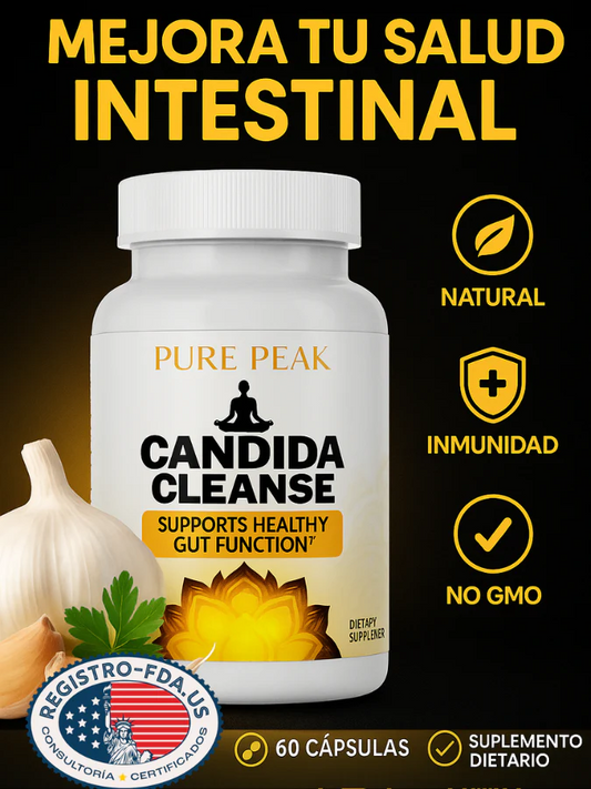 Candida Cleanse® – Fórmula Ayurvédica que Reduce Antojos, Hinchazón y Fatiga, Mejora tu Potencia y Salud Digestiva